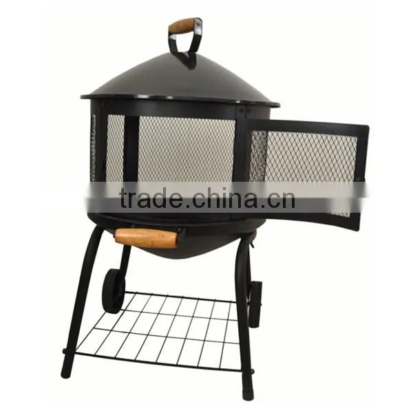 Top Sale outdoor fire pit with wheel