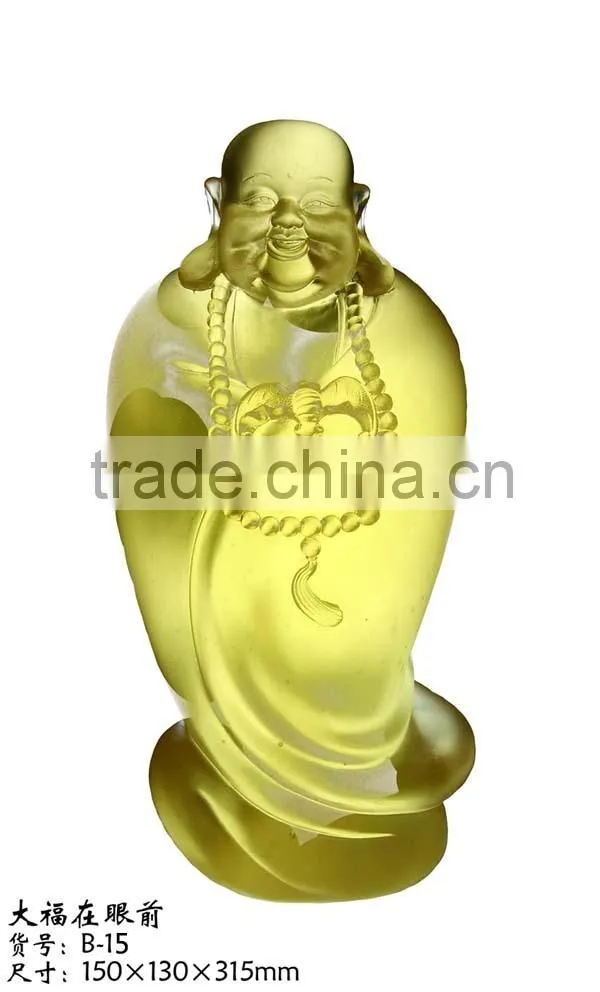 Factory Wholesale Crystal Transparent Buddha Statues