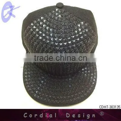flat rivets hats/caps with colour rivets on brim