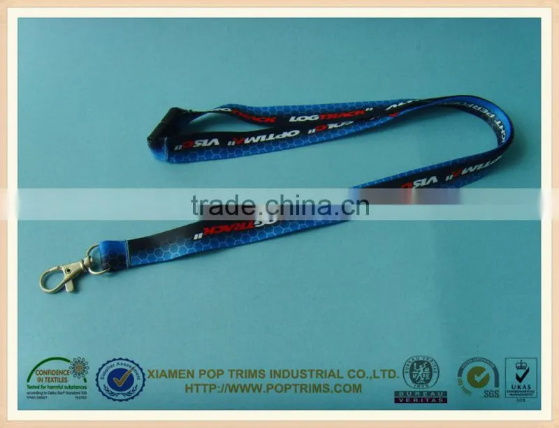 custom heat transfer printed sublimation lanyard with low MOQ