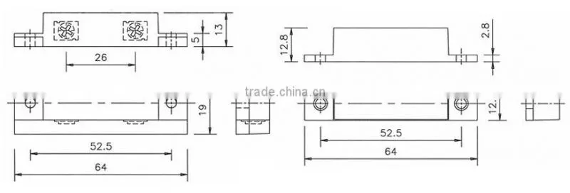 Normally closed Door magnetic contacts wired magnetic contact MS-31A