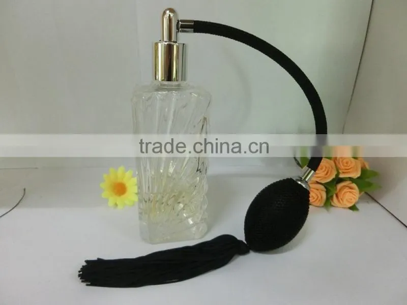 Simple Glass Perfume Bottle with Atomizer