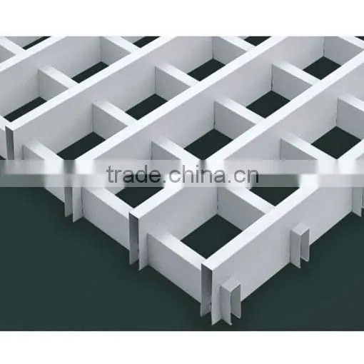Installation T bar Metal Frame Grid Ceiling Aluminum Lay On Open Cell Ceiling Tile
