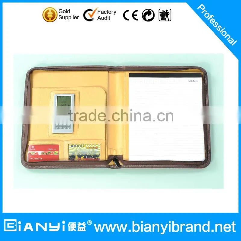 Custom gift A4 A5 conference document leather presentation file folder