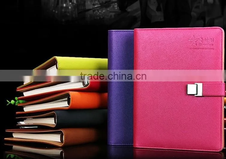 Exquisite design leather notebook new year gift set with pen with customize logo set