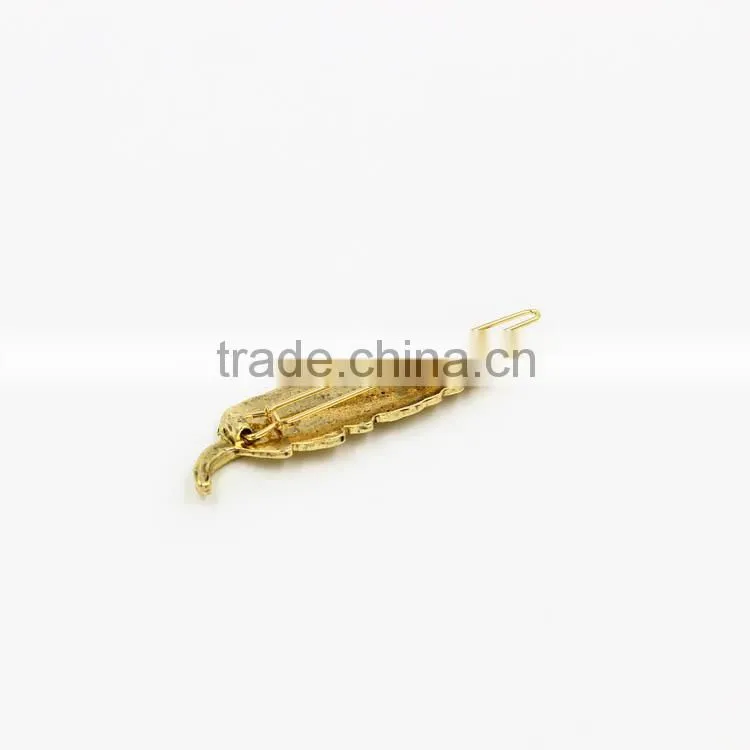 Yiwu factory fashion leaf shape hair clip,girls hair clip