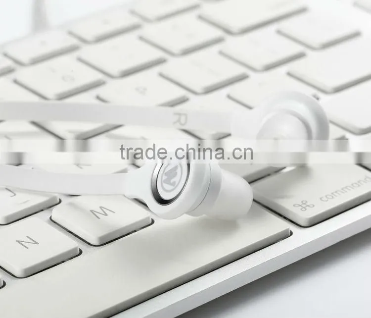 Flat cable in-ear earphone With Volume Remote