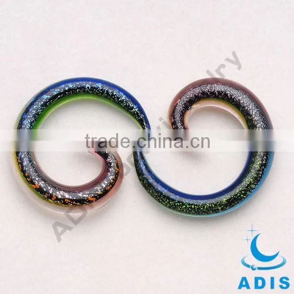 Helix ear plug stretcher piercing jewelry ear gauges Glass spiral expand piercing