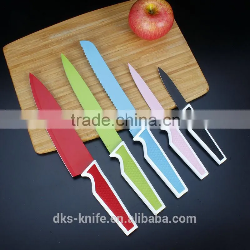 KP1401B 8 inch New Designed Bread knife with Non-stick Color Coating Colored Kitchen Knife