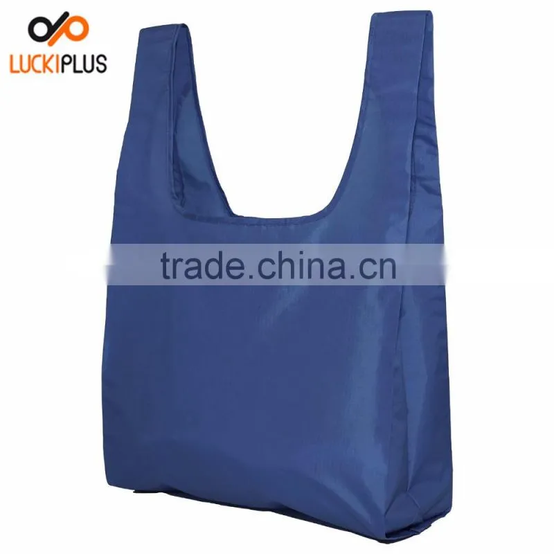 Luckiplus Reusable Shopping Bag Foldable Shopping Bag100% Ripstop Nylon Blue