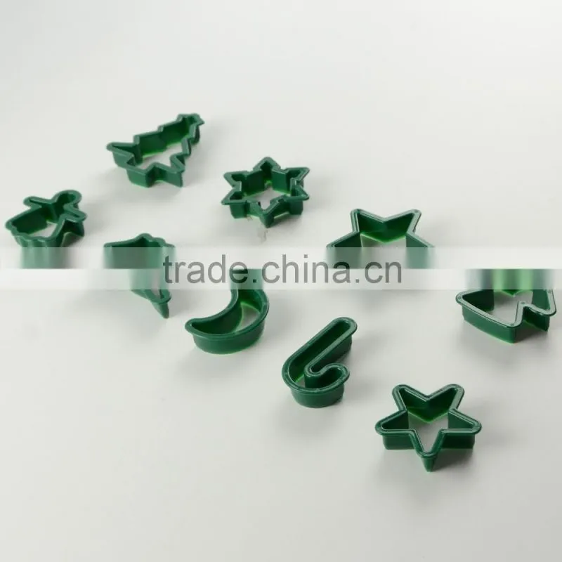 Christmas shaped silicone cookie stamp with wooden handle set