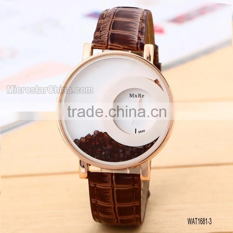 Elegant Factory Price Green Quicksand Watch