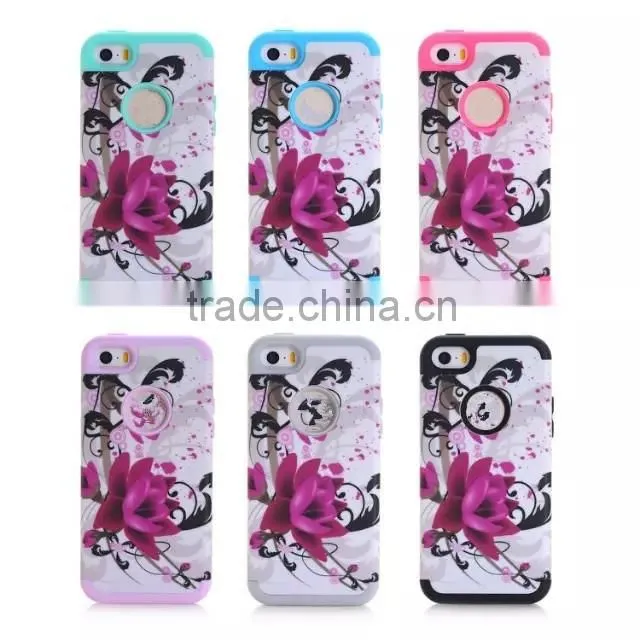 ultra thin hybird 2 in 1 phone case for iphone 5c with printed color