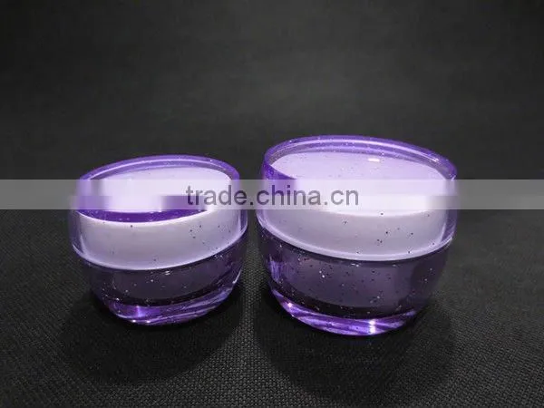 Plastic Cosmetic Packaging, Drum Shaped Acrylic Cream Jar and Cylindrical Lotion Bottle