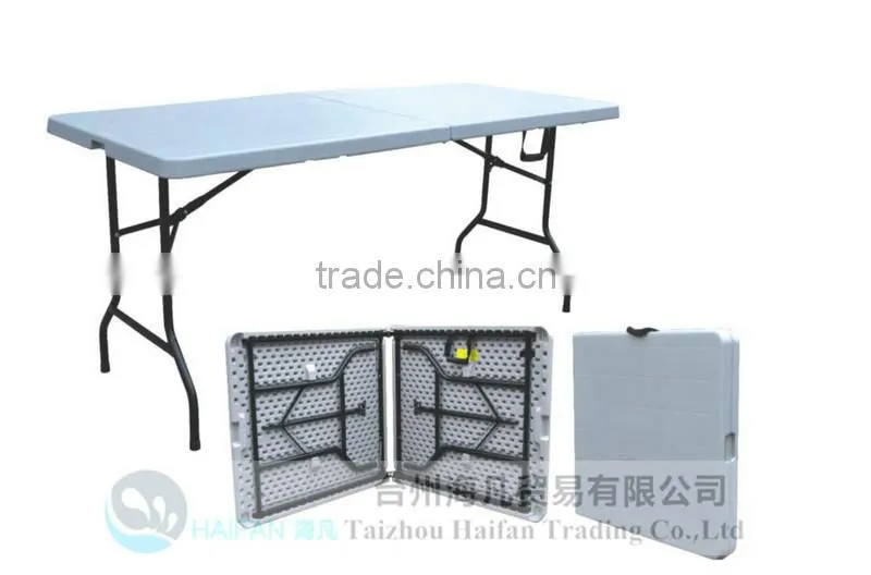 high quality plastic folding 8 seater dining table/hot sell price of plastic dining table for restaurant