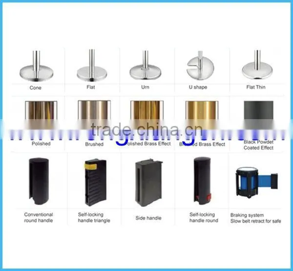 Double belts retractable queue stand/queue line stand/queue barrier