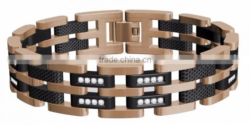 Hot sell sytle 361L Stainless Steel Mens Bracelet , health Titanium bracelet for wholesale