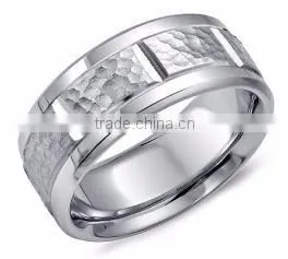Classic style Titanium Ring hammer surface cobalt men ring Jewelry factory price