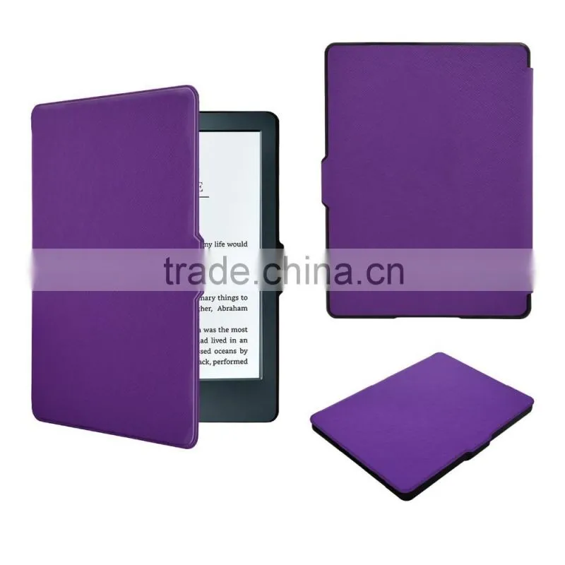 New Arrival Ultra Slim Wake-Sleep Function PU Leather Case for 2016 New Kindle 8th Generation 6 inch e-Reader