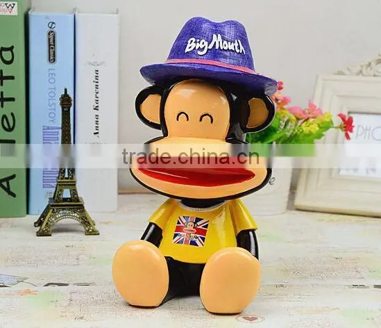 plastic piggy money box for promotion, eletric panda pvc piggy bank factory, cat stealing money plastic coin box