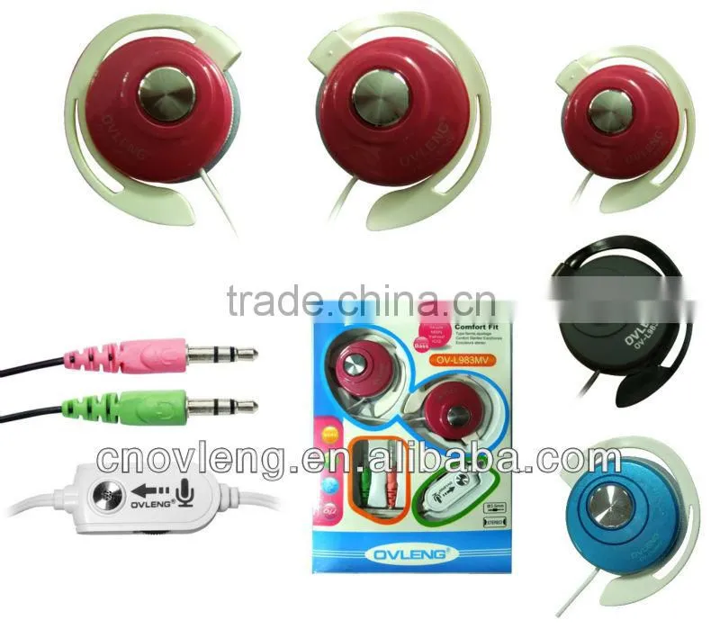 OVLENG stereo retractable earphones with in-line Volume Control