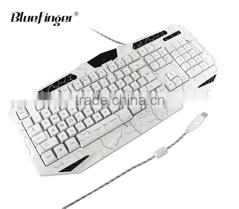 Shenzhen USB wired backlit white keyboard manufacturer