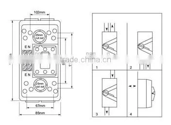 2P 35A Electric Australian weather protected isolating switch