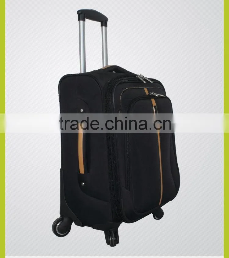 1680D Black Fine Design Inside Trolley travel Luggage Bag Set