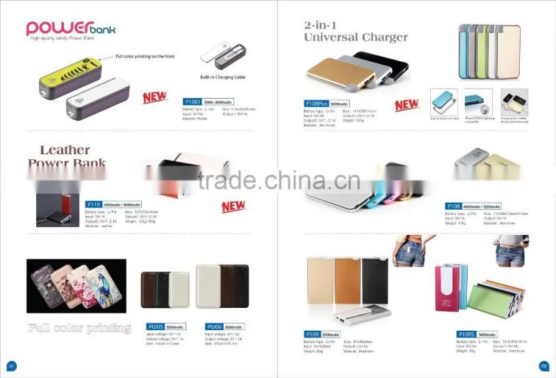 Easy carry promotional power bank 3000mAh, All in one power bank wholesale mini rechargeable mobile phone charger