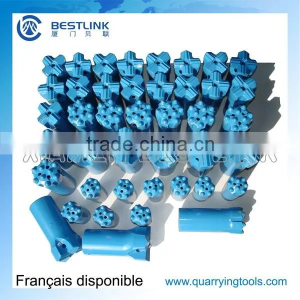 D32mm D34mm China Tapered&Threaded button bit for rock drilling