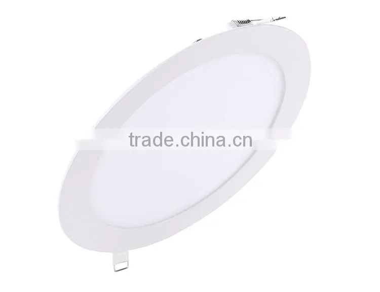 Warm white/cold white low price dimmable ceiling 12w round led panel light