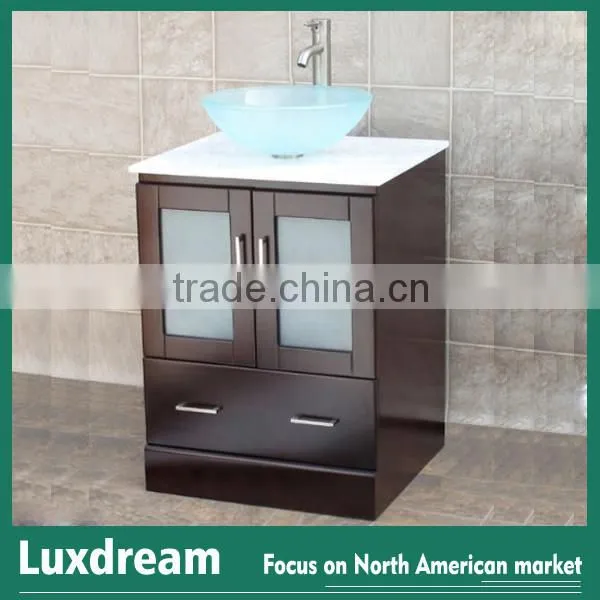 30" charcoal solid wood leg USA bathroom vanity