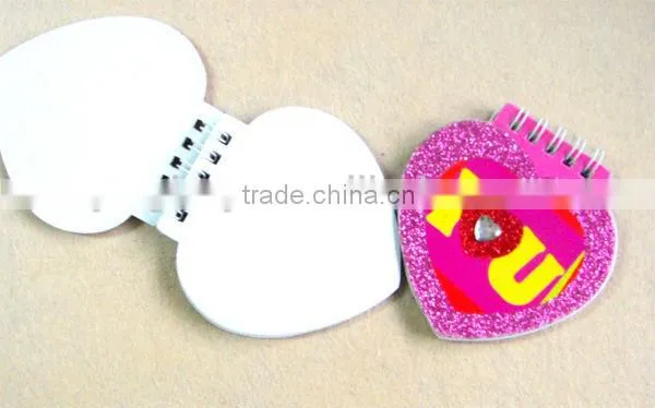 Mini notebook flower shape with stone recycled notebook