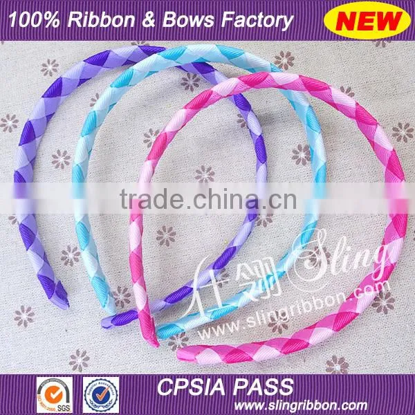 Children hairband handmade with Colourful grosgrain ribbon
