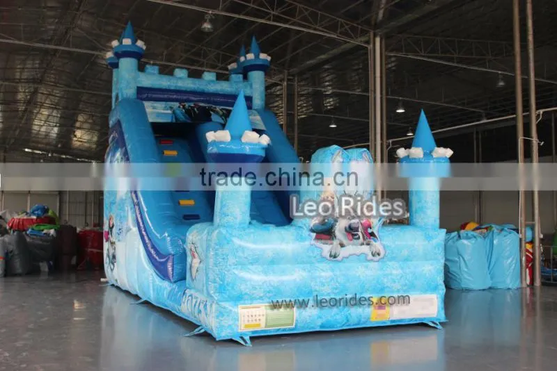 Frozen inflatable castle dry slide for rent