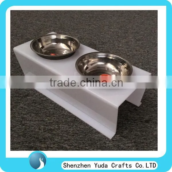 Black wall pet bowls acrylic double feeding bowl for pet