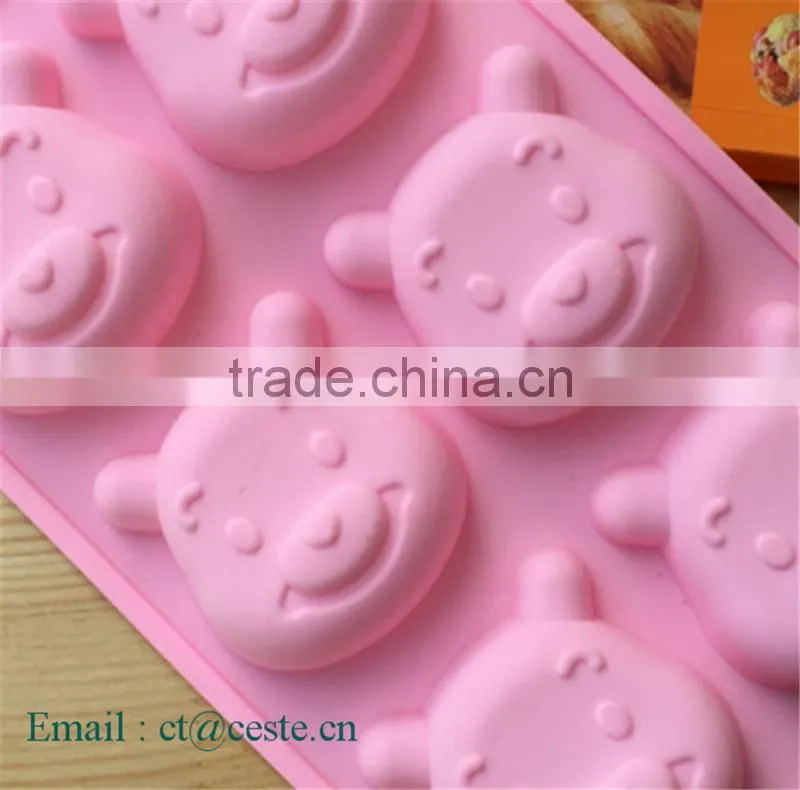 CTBED121 Silicone Soap Molds for Mp Soap Making Symphony 6 Piece In One Winnie Bear