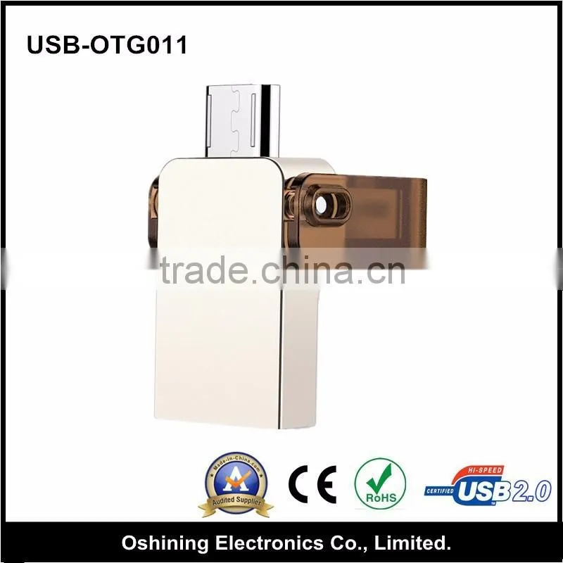 Promotional Custom Otg USB Flash Drive, Mini USB 3.0 Flash Drive 8gb Wholesale(otg-011)