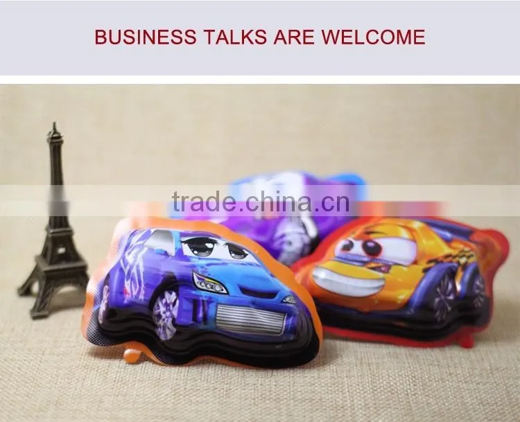 colored car shape chocolate with biscuit