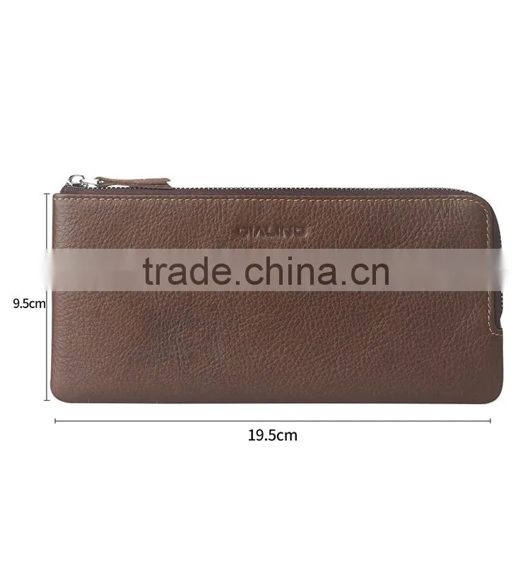 QIALINO Brand Custom Logo Genuine Leather Wallet Case For iPhone 6 wallet women with card holder for iphone 7 phone