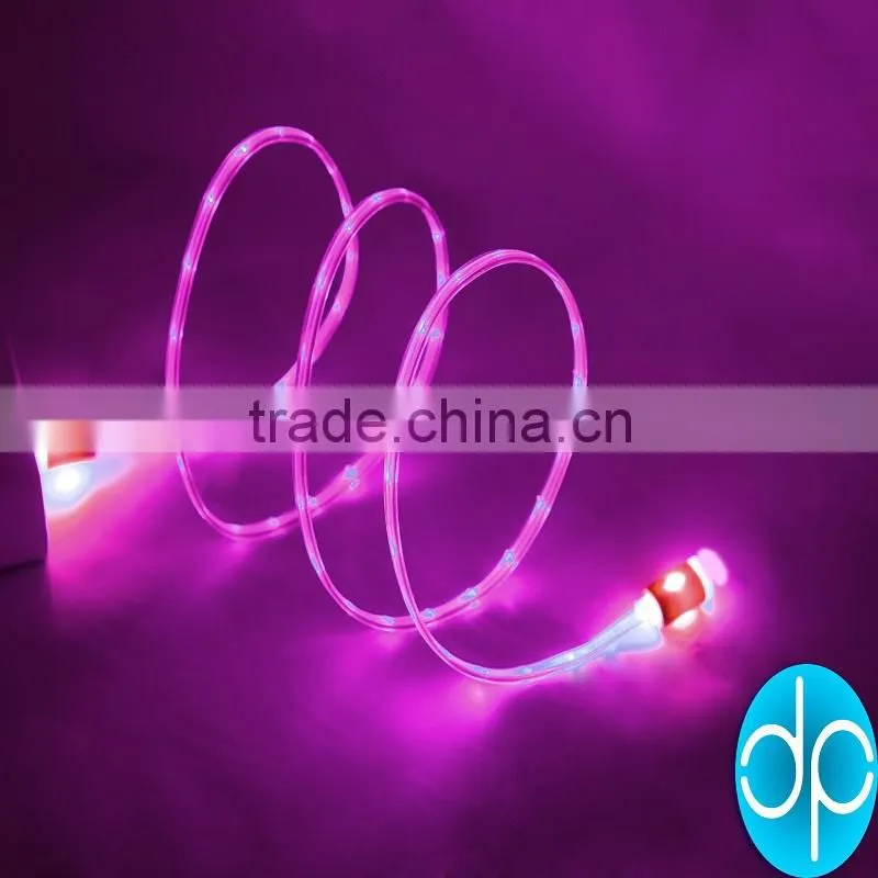 new products 2016 flashing LED light micro usb cable for phones
