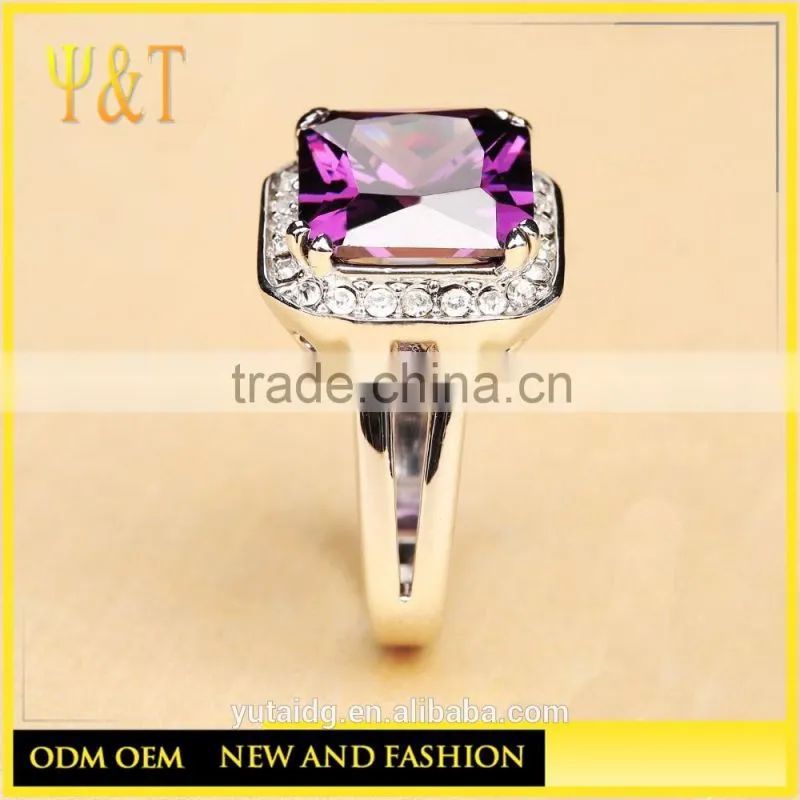 Jingli Jewelry Purple Gemstone Wedding Ring (YJ-846)