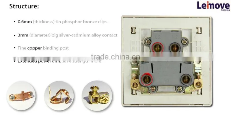 wholesale 1gang 1way gold switch