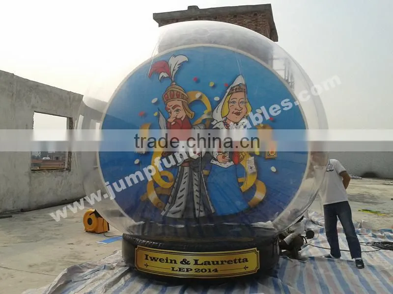 Transparent PVC Inflatable Snow Balloon/Inflatable PVC Globe for advertising show