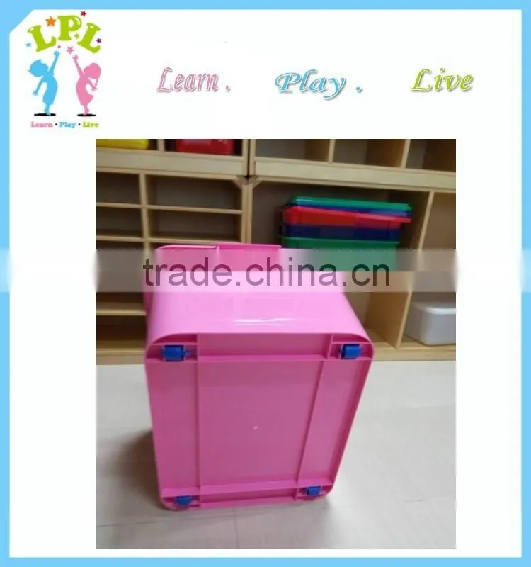 Different sizes and shapes colorful with lid high quality storage box with wheels