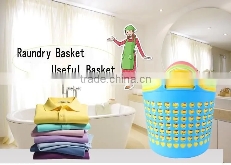 Basket57 Useful Bathroom Market Kitchen Vegetable-Basket Receive Packing Handle PE Shopping Storage Luandry Baskets