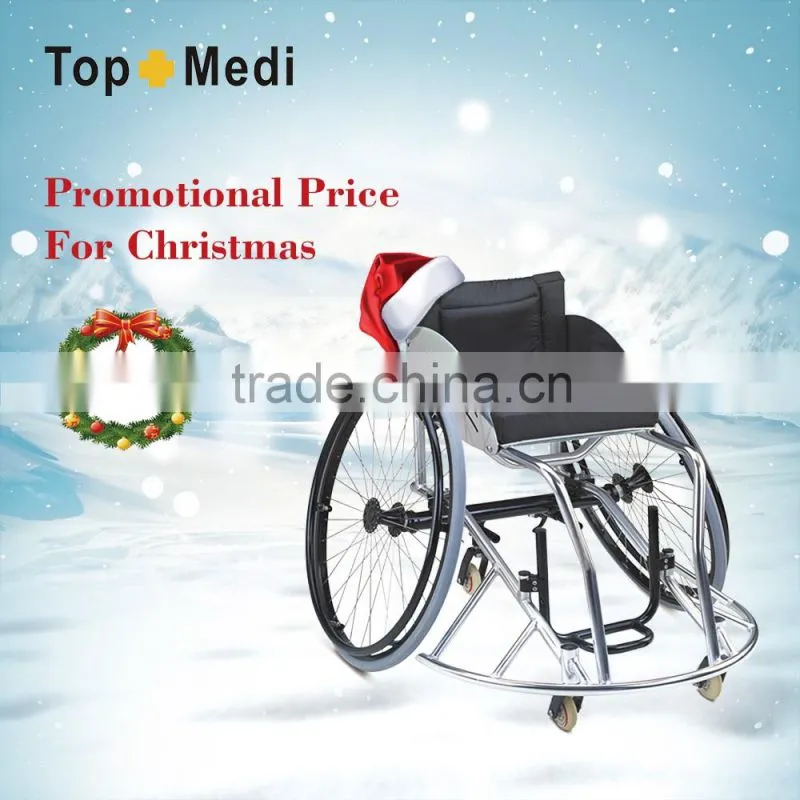 Christmas Promotion Guangzhou Topmedi Aluminum foldable lightweight sports training basketball wheelchair