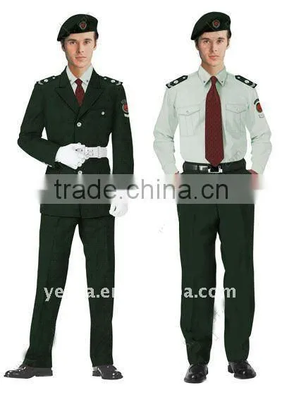 Tailored good quality polyester and cotton security guard uniform