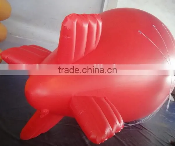 Hola red airship/helium balloon for advertising