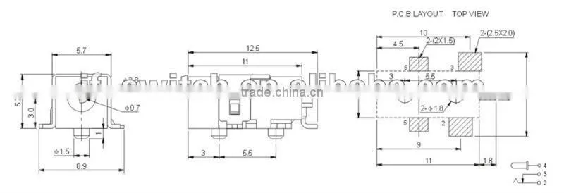 DC-049B-SMD power dc jack